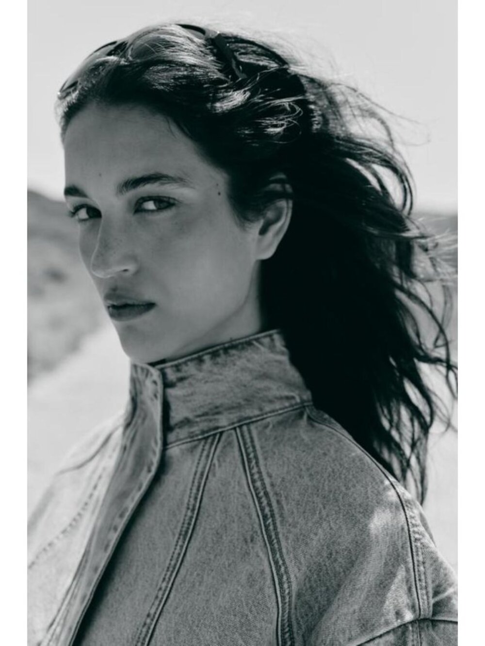 ZARA Z1975 HIGH NECK DENIM BOMBER JACKET - Picture 6 of 11